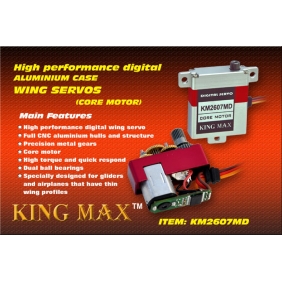 KM2607MD---high performance, 26g digital full CNC aluminium hulls and structure wing servo