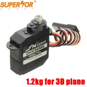 JX servo DHV56MG 5.6g Digital Coreless Metal Gear Servo 1.2kg for RC model plane fixed wings 3D plane for parkflyer