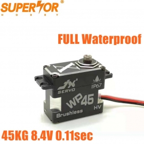 JX Servo WP45 45KG 8.4V 0.11sec Steel Gear 180 degree Waterproof Brushless RC car truck helicopter SAVOX SB2290SG Hitec D845WP