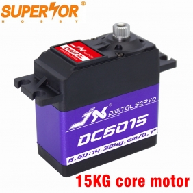 DC6015 JX Servo 15kg 0.1sec 6.6V Aluminium Shell Metal gear Core Digital Standard for RC plane car crawler 1/8 1/10 DS3325MG