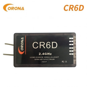 Corona CR6D 2.4Ghz 6CH Receiver (V2 DSSS) Compatible with CT8Z/CT8J/CT8F for RC Air Plane Fix Wing Drones