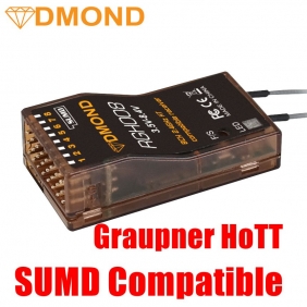 DMOND RGH008 8ch telemetry Graupner HoTT+SUMD compatible receiver GR-12L GR-32L MZ-32 MZ-12 MZ-10 MC-28 MC-26